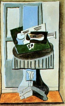 Naturaleza muerta frente a una ventana 4 1919 cubista Pablo Picasso Pinturas al óleo
